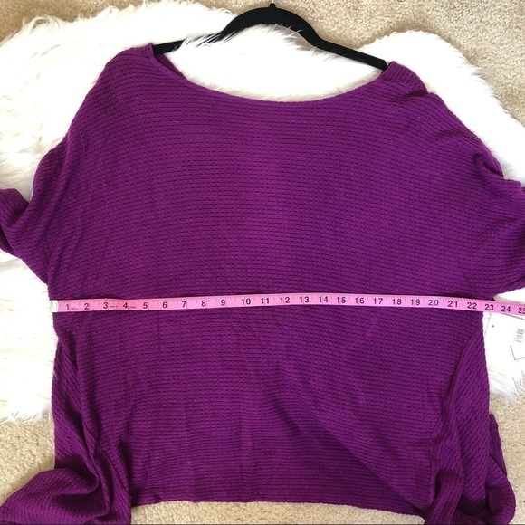 New 1.State Knot Back Waffle Knit Top in Crushed Berry - Picture 11 of 11
